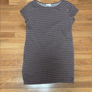 Patterned Short Sleeve Dress